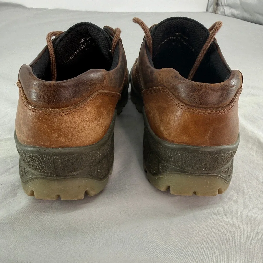 ECCO Track II Low Brown Leather GORE-TEX Hiking Shoes Mens 42 Waterproof